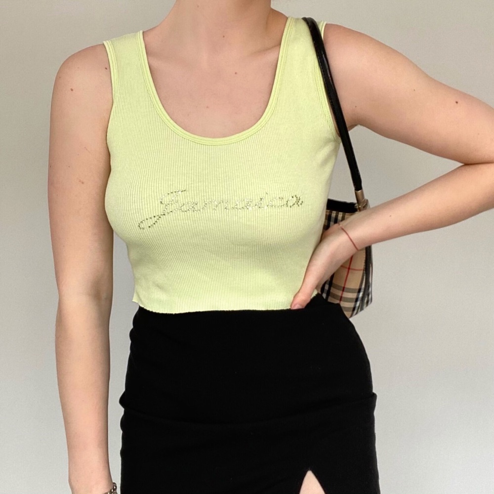 Jamacia Sequin Cropped Tank Top